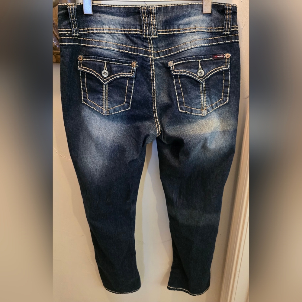 Angels Women's Skinny Jeans - Dark Blue 10P x 28 - Picture 5 of 6